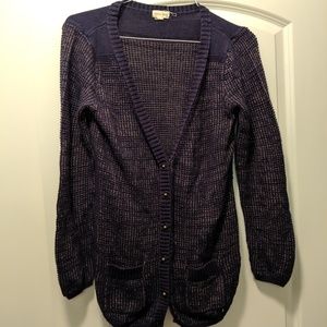 Maison Jules long Navy cardigan